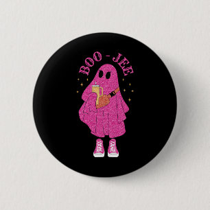 Spooky Season Pink Ghost Halloween Costume Boujee  6 Cm Round Badge