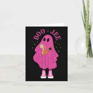 Spooky Season Pink Ghost Halloween Costume Boujee  Card