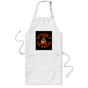 Spooky Season Pumpkin Cat Long Apron