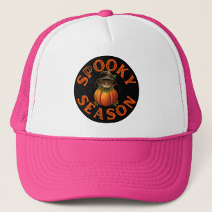Spooky Season Pumpkin Cat Trucker Hat