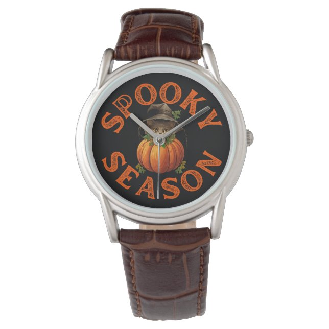 Spooky Season Pumpkin Cat Watch (Front)