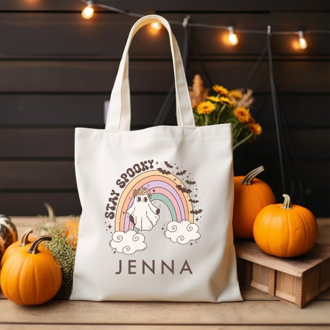 Spooky Season Retro Groovy  Tote Bag (Creator Uploaded)