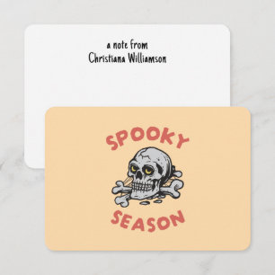 Spooky Season Scary Skull Halloween  Card
