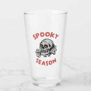 Spooky Season Scary Skull Halloween  Glass