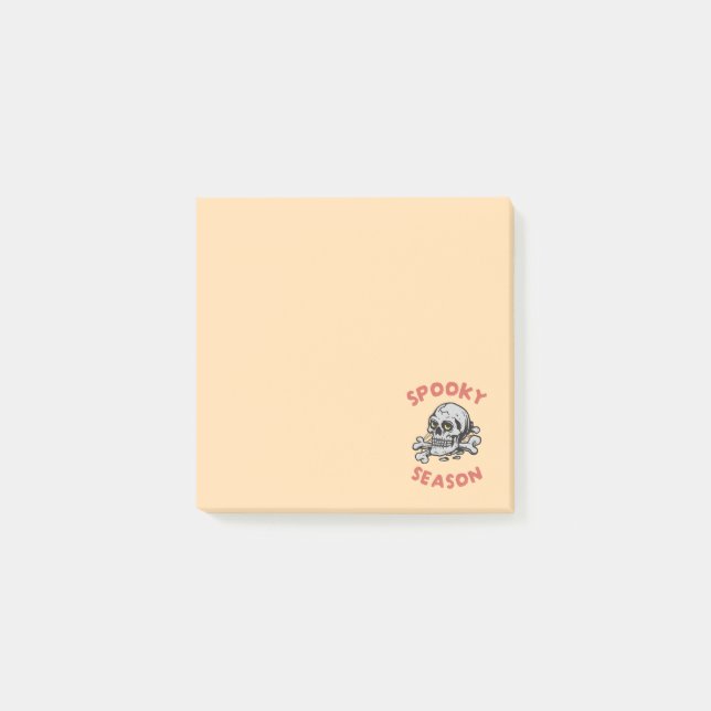 Spooky Season Scary Skull Halloween  Post-it Notes (Front)