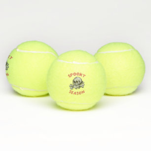 Spooky Season Scary Skull Halloween Tennis Balls