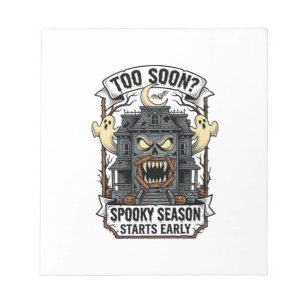 Spooky Season Shirt Vintage Engraving Halloween De Notepad