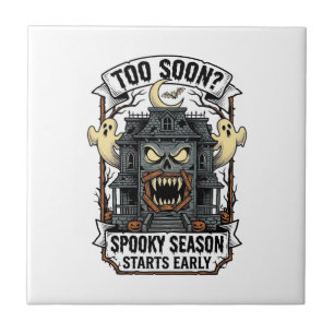 Spooky Season Shirt Vintage Engraving Halloween De Tile