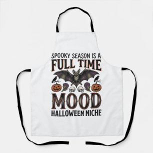 Spooky Season Shirt Vintage Engraving Halloween Gr Apron