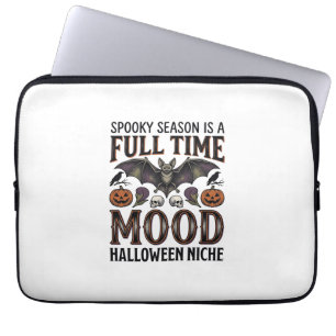 Spooky Season Shirt Vintage Engraving Halloween Gr Laptop Sleeve