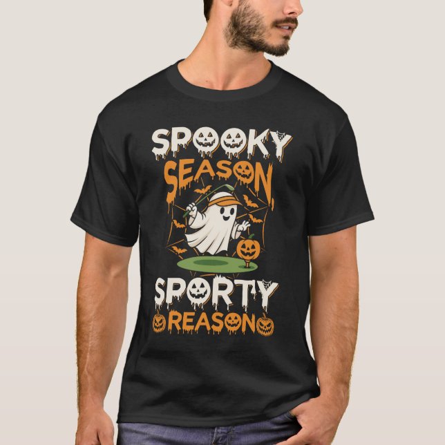 Spooky Season Sporty Reason Sports Halloween T-Shirt (Front)