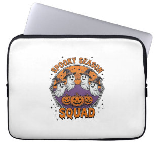 Spooky Season Squad Cute Ghost Halloween Shirt_1 Laptop Sleeve