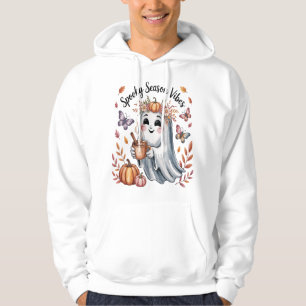 Spooky Season Vibes Ghost Hoodie