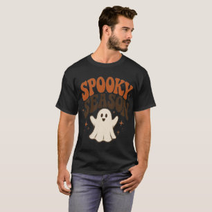 Spooky Season Vintage Halloween Ghost Design T-Shirt
