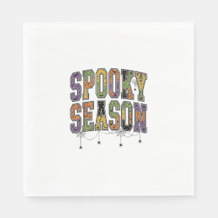 Spooky Season Vintage Halloween Typography Design_ Napkin