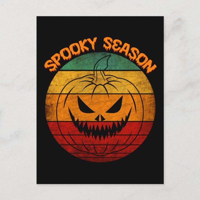Spooky Season Vintage Postcard (Front)