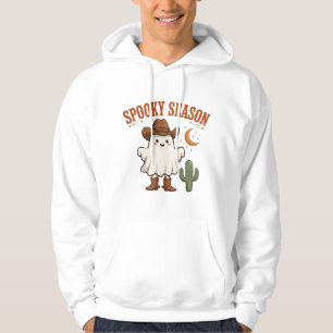 Spooky Season Western Cowboy Ghost Hoodie
