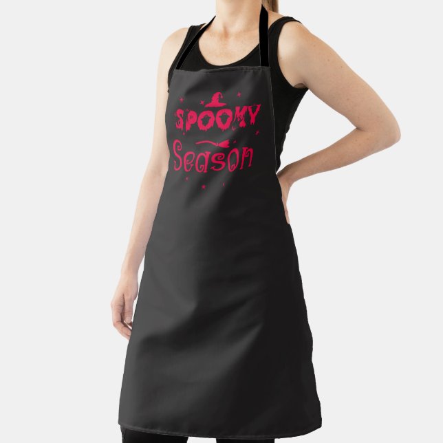Spooky Season Witch Hat All-Over Print Apron (Insitu)