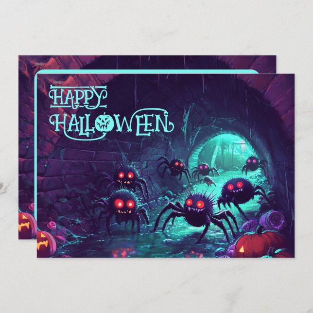 Spooky Sewer Spider Surprise  Card (Front/Back)