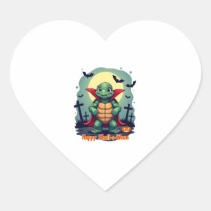 Spooky Shell Surprise Turtle Heart Sticker