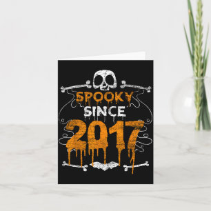 Spooky Since 2017 Halloween Bday Gifts 5th Card