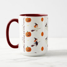 "Spooky Sips and Ghoulish Giggles!" mug for kids