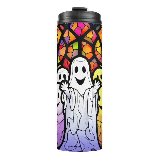 Spooky Sips with a Smile Thermal Tumbler (Front)