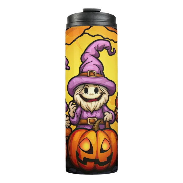 Spooky Sips with a Smile Thermal Tumbler (Front)
