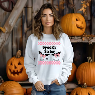 Spooky Sister Personalised Name Halloween Gift Sweatshirt