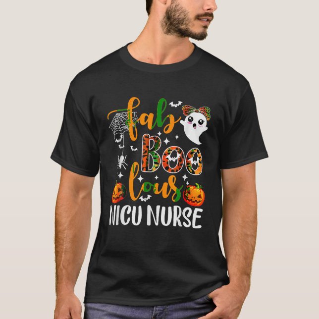 Spooky Skeleton Dancing Halloween Night Shift Boo  T-Shirt (Front)
