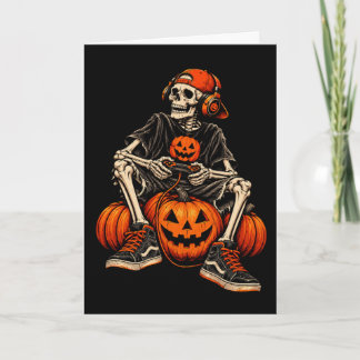 Spooky Skeleton Gaming Halloween Controller Boys Card