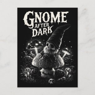 Spooky Skeleton Gnome After Dark I Postcard