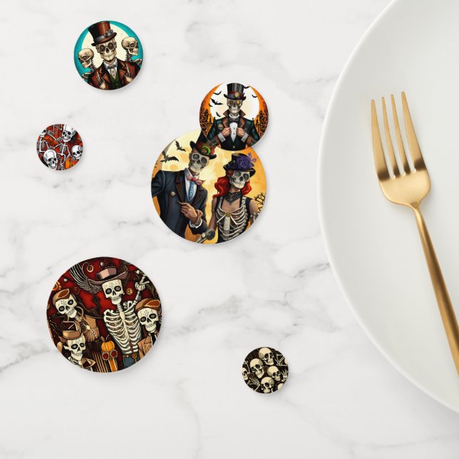 Spooky Skeleton Halloween Creepy Table Scatter Confetti (Group)