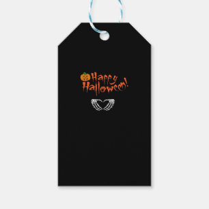 Spooky Skeleton Hands. Happy Halloween. Gift Tags