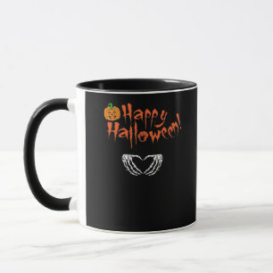 Spooky Skeleton Hands. Happy Halloween. Mug
