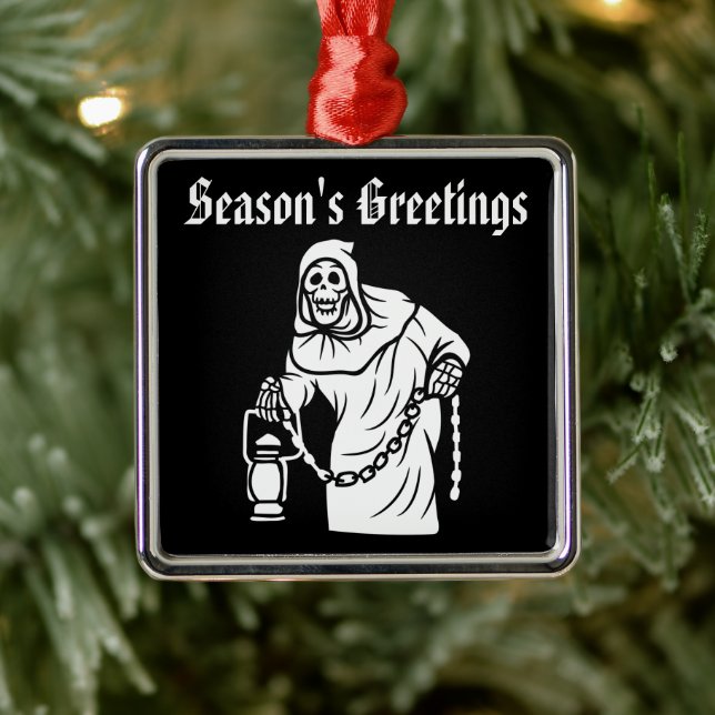 Spooky Skeleton Horror Christmas Ornament (Tree)