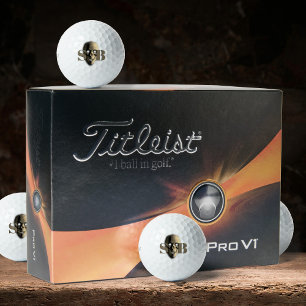 Spooky Skeleton Monogrammed Skull Golf Balls