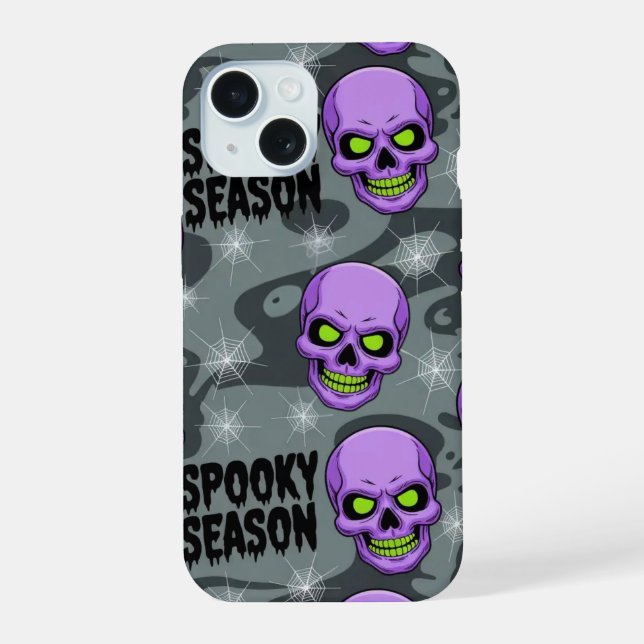 Spooky Skeleton Skull Halloween iPhone / iPad case (Back)