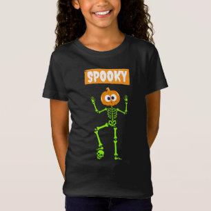 Spooky Skeleton with a Pumpkin Head T-Shirt