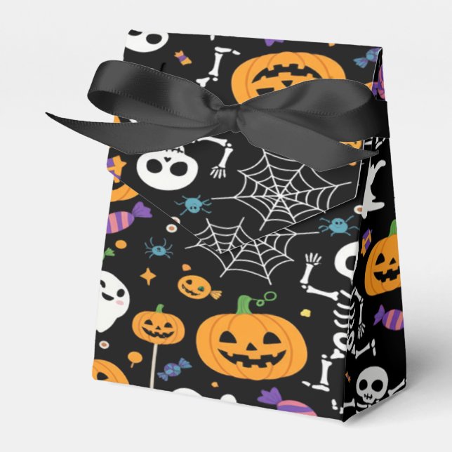 Spooky Skeletons For Halloween Favour Box (Front Side)