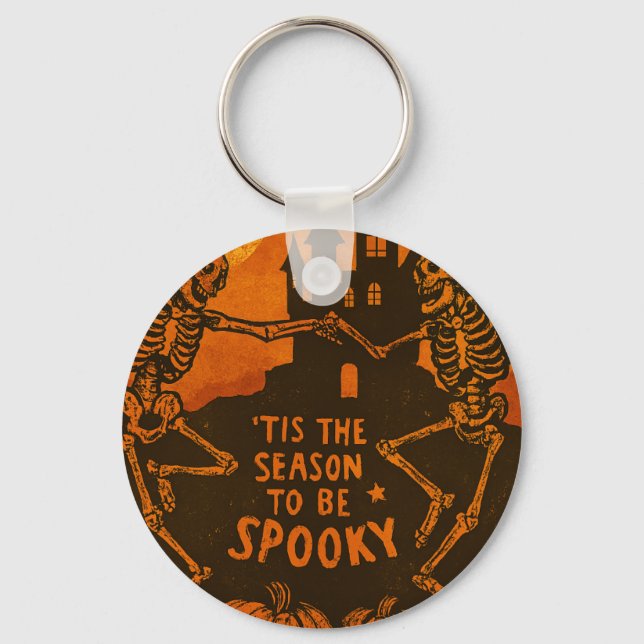 Spooky Skeletons Halloween Keychain (Front)