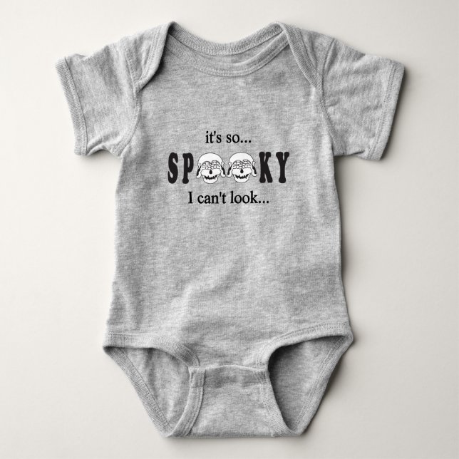 Spooky Skull | Halloween Baby Bodysuit (Front)