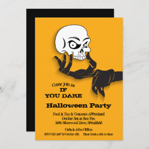 Spooky Skull Halloween Invitation