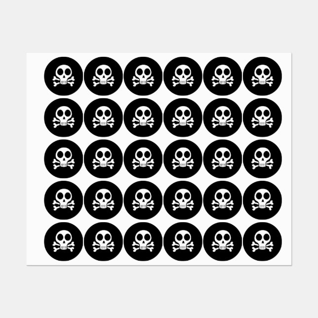 spooky skull on a black background (Sheet)