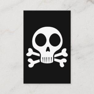 spooky skull on a black background business card