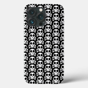 spooky skull on a black background iPhone 13 pro case