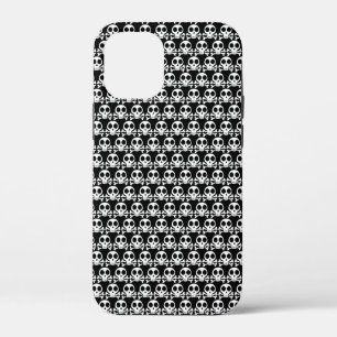 spooky skull on a black background iPhone 12 mini case