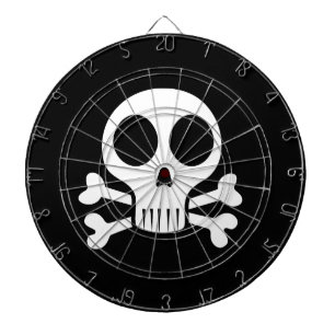 spooky skull on a black background dartboard