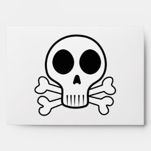 spooky skull on a black background envelope