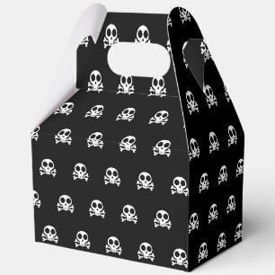 spooky skull on a black background favour box
